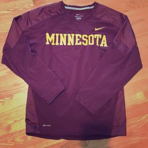 Maroon Nike Dri-Fit Minnesota gopher pullover